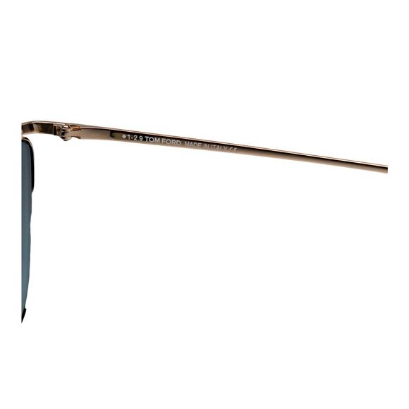 D0 New TOM FORD Veronica FT684 28W Gold Blue Mirror 58-14-140 Sunglasses